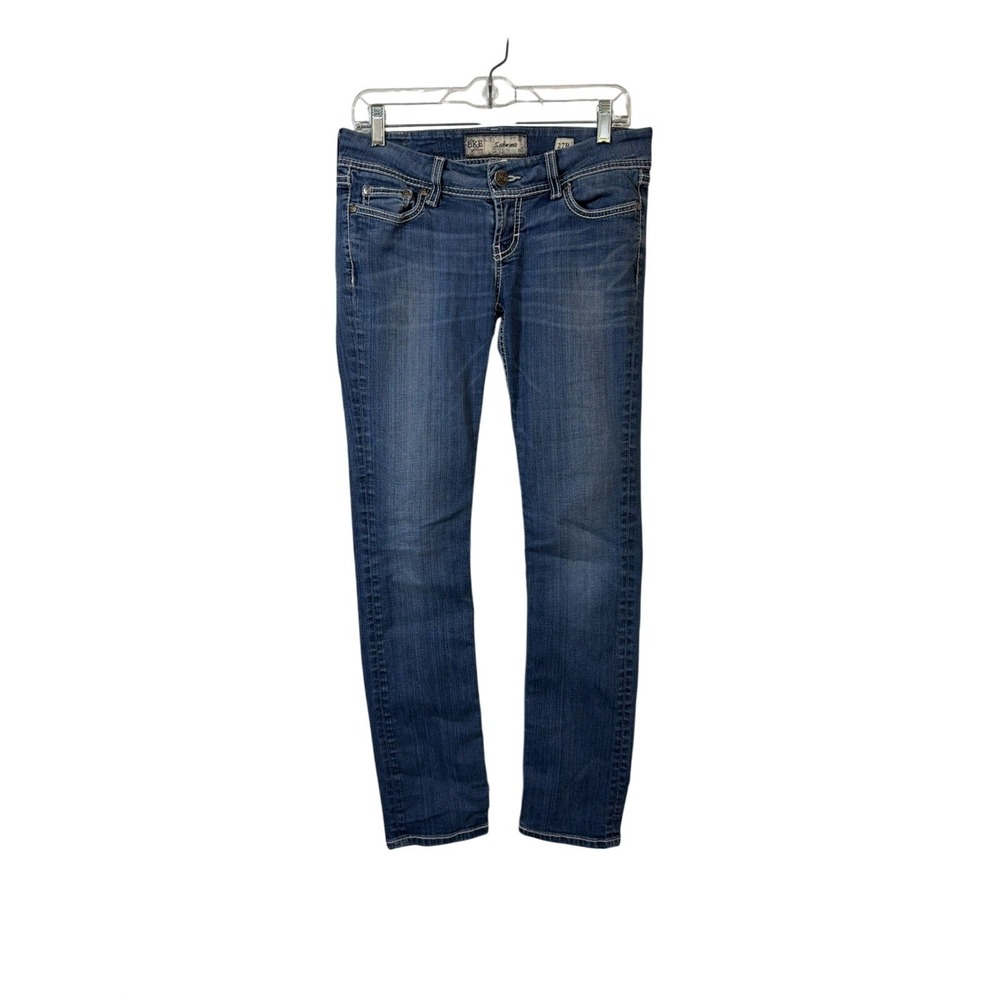 BKE Sabrina Jeans Womens 27R Blue Skinny Mid Rise Medium Wash Contrast Stitch